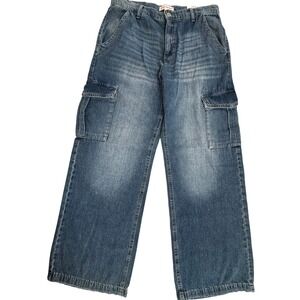 Lucky Brand Cargo Wide Leg Utility Jeans Size Women's 10/30 NWT